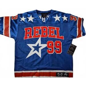 Rebel 99 Blue and Orange Men's Sports Jersey